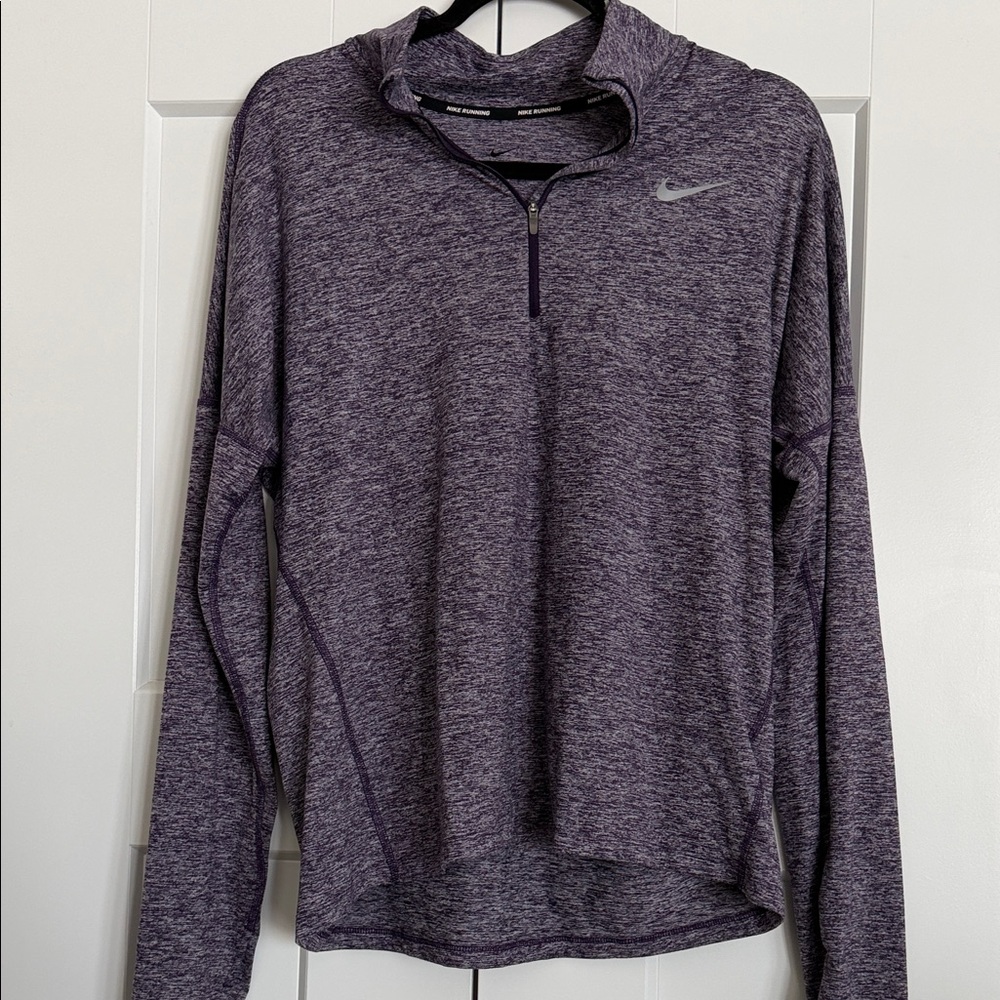 Nike Heathered Purple Quarter-Zip Top